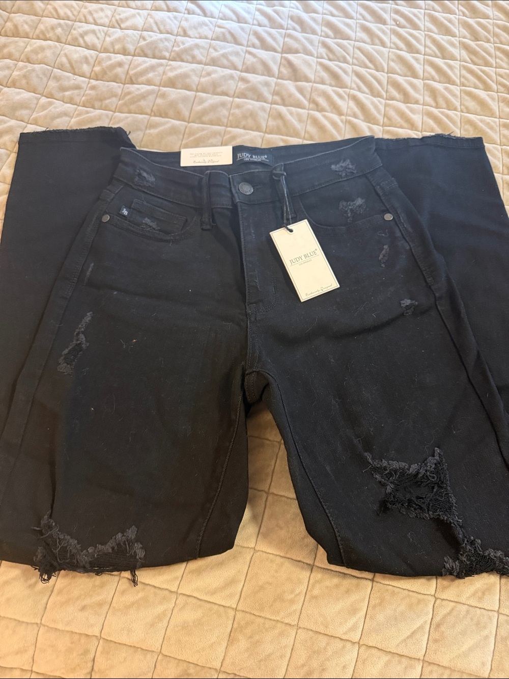 Judy Blue Black Distressed Skinny Jeans